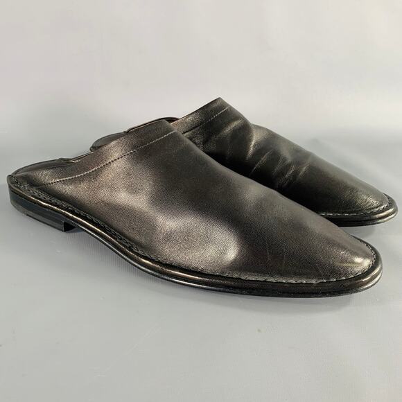 PIERRE HARDY Size 12 Black Leather Slip On Loafers - Picture 1 of 8